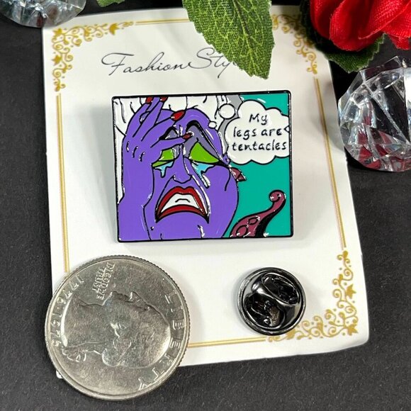 Ursula Villain Lapel Pin Little Mermaid Tentacles Brooch Enamel Pin Jewelry - Picture 2 of 5